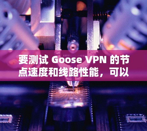 要测试 Goose VPN 的节点速度和线路性能,可以按照以下步骤进行
